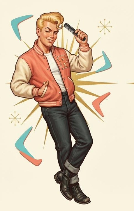 Rudy, the bad-faith actor mascot representing ghost jobs and data-harvesting recruiters, full trading-card portrait
